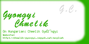 gyongyi chmelik business card
